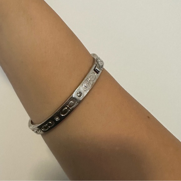 Coach Jewelry - Coach Silver Bracelet with Crystal Accents